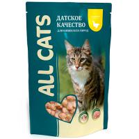 ALL CATS корм конс. с курицей в соусе, 85 г (упаковка 25 шт.) фото в интернет-магазине ZooVsem.by