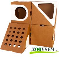 Домик-комплекс для кошек из картона фото в интернет-магазине ZooVsem.by