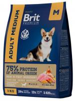 Brit Premium Adult Medium (курица) для взрослых собак средних пород (10-25 кг) фото в интернет-магазине ZooVsem.by