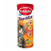 Лакомство "Sanal" для кошек "TopMix", говядина, курица, лосось, 240 г фото в интернет-магазине ZooVsem.by