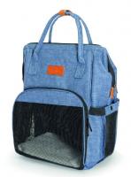 Рюкзак "Pet Grey" для переноски питомцев до 3 кг, 42х27x24 см фото в интернет-магазине ZooVsem.by