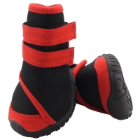 Ботинки "Triol" для собак черные с красным (4 шт) фото в интернет-магазине ZooVsem.by
