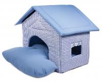Домик "Садовый" голубой, 46х50х45 см, для кошек и собак малых пород фото в интернет-магазине ZooVsem.by