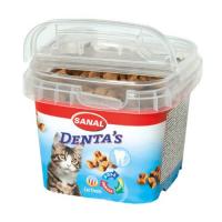 Лакомство для кошек "Sanal" подушечки Denta`s для здоровья зубов, 75 г фото в интернет-магазине ZooVsem.by