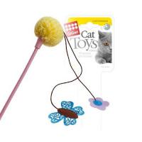 Дразнилка "GiGwi" для кошек на стеке с бабочкой и цветком, 45 см фото в интернет-магазине ZooVsem.by