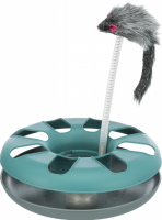 Игра "TRIXIE" для кошек "Безумный круг" с пушистой мышью, Ø 24х29 см фото в интернет-магазине ZooVsem.by