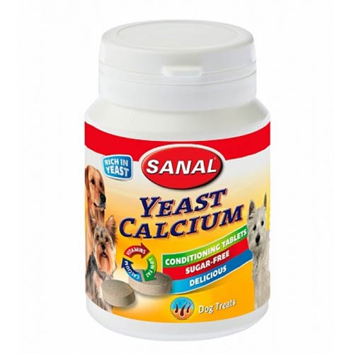 Лакомство для собак "Sanal" Yeast Calcium дрожжи-кальций, 75 г фото в интернет-магазине ZooVsem.by