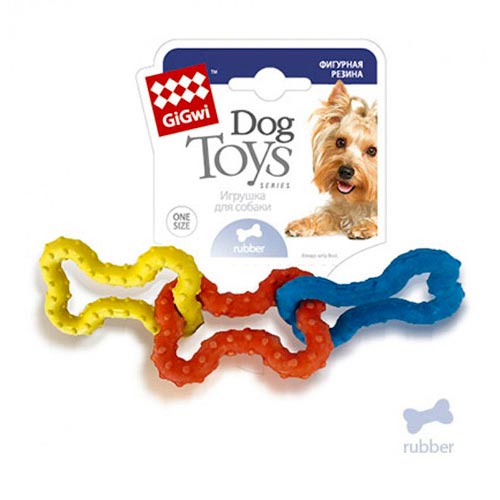 Игрушка "GiGwi" для собак "3 Косточки" 15 см фото в интернет-магазине ZooVsem.by