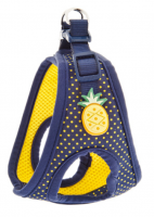 Шлея "Pettorina" Ananas, синяя в желтый горошек  фото в интернет-магазине ZooVsem.by