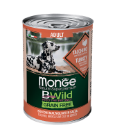 Monge BWild GF All Breeds Adult Tacchino (400 г х 6 уп.) фото в интернет-магазине ZooVsem.by