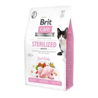 Brit Care Cat GF Sterilized Sensitive (кролик) беззерновой, для стерилизованных кошек с чувствительным пищеварением фото в интернет-магазине ZooVsem.by