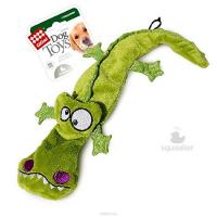 Игрушка "GiGwi" для собак "Крокодил" с 4-мя пищалками, 38 см фото в интернет-магазине ZooVsem.by
