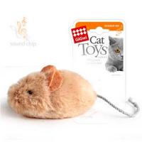 Игрушка "GiGwi" для кошек "Мышка" с звуковым чипом, 13 см фото в интернет-магазине ZooVsem.by
