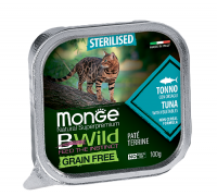Monge BWild GF Cat BWild Sterilised Tuna/Vegetables (100 г х 16 уп.) фото в интернет-магазине ZooVsem.by