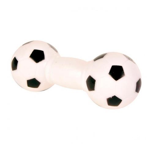 Игрушка "TRIXIE" для собак "Гантель с футбольными мячиками", 14 см фото в интернет-магазине ZooVsem.by