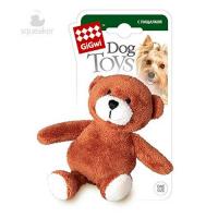 Игрушка "GiGwi" для собак "Медведь" с пищалкой, 10 см фото в интернет-магазине ZooVsem.by