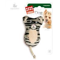 Игрушка "GiGwi" для собак "Кот" с двумя пищалками, 10 см фото в интернет-магазине ZooVsem.by