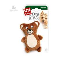 Игрушка "GiGwi" для собак "Медведь" с двумя пищалками, 9 см фото в интернет-магазине ZooVsem.by