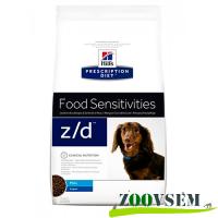 Hill's Prescription Diet z/d Food Sensitivities 1,5 кг фото в интернет-магазине ZooVsem.by