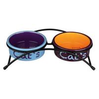 Миски с подставкой "TRIXIE" для кошек "Eat on Feet", 2х0,3 л/ Ø12 см фото в интернет-магазине ZooVsem.by