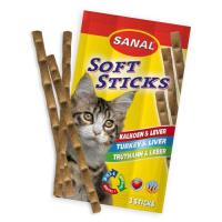 Палочки для кошек "Sanal" Soft Sticks с домашней птицей и печенью, 3 шт фото в интернет-магазине ZooVsem.by
