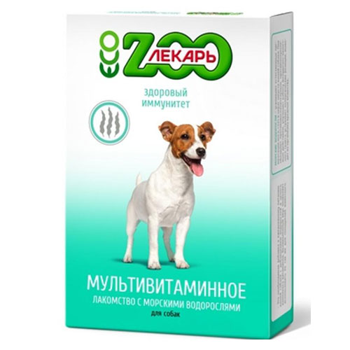 Лакомство "ЭКО ZOOЛЕКАРЬ" для собак "Здоровый иммунитет", 90 таб фото в интернет-магазине ZooVsem.by