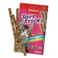 Палочки для кошек "Sanal" Soft Sticks с форелью и треской, 3 шт фото в интернет-магазине ZooVsem.by