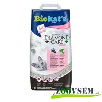 Наполнитель "Biokat’s Diamond Care Fresh", бентонитовый, комкующийся (с ароматом детской присыпки, активированным углем и алоэ вера), 8 л фото в интернет-магазине ZooVsem.by