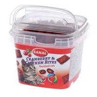 Лакомство для стерилизованных/кастрированных котов и кошек "Sanal" Cranberry&Chicken Bites, 75 г фото в интернет-магазине ZooVsem.by
