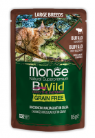 Monge Cat BWild Chunkies Buffalo/Vegetables (85 г х 28 уп.) фото в интернет-магазине ZooVsem.by