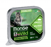 Monge BWild GF Cat BWild Sterilised Boar/Vegetables (100 г х 7 уп.) фото в интернет-магазине ZooVsem.by