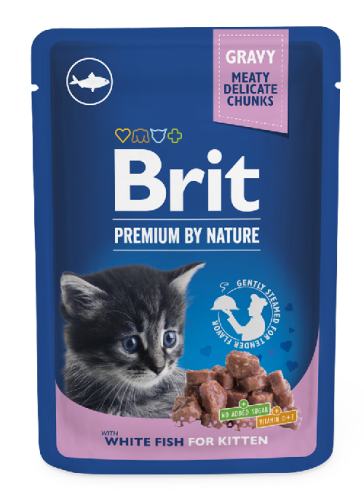 Brit Premium White Fish Chunks for Kitten фото в интернет-магазине ZooVsem.by