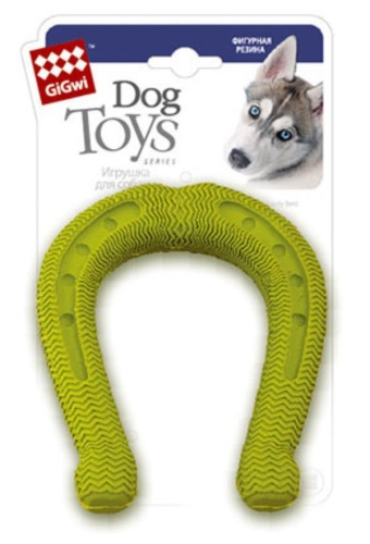 Игрушка "GiGwi" для собак "Резиновая подкова" 11 см фото в интернет-магазине ZooVsem.by