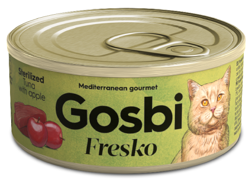 Gosbi Fresco Sterilized Tuna & Apple фото в интернет-магазине ZooVsem.by